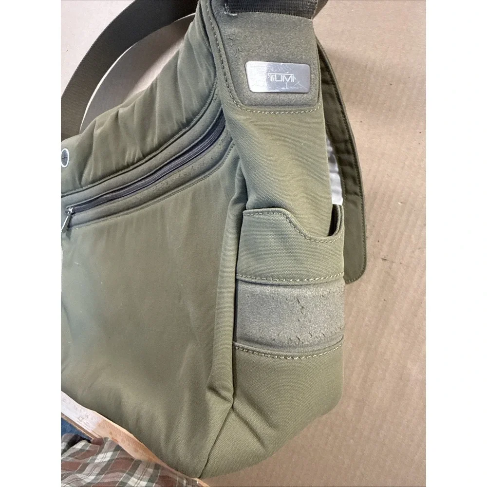 Tumi Flap Top Messenger/Laptop Bag, Olive Green, Multi-compartment